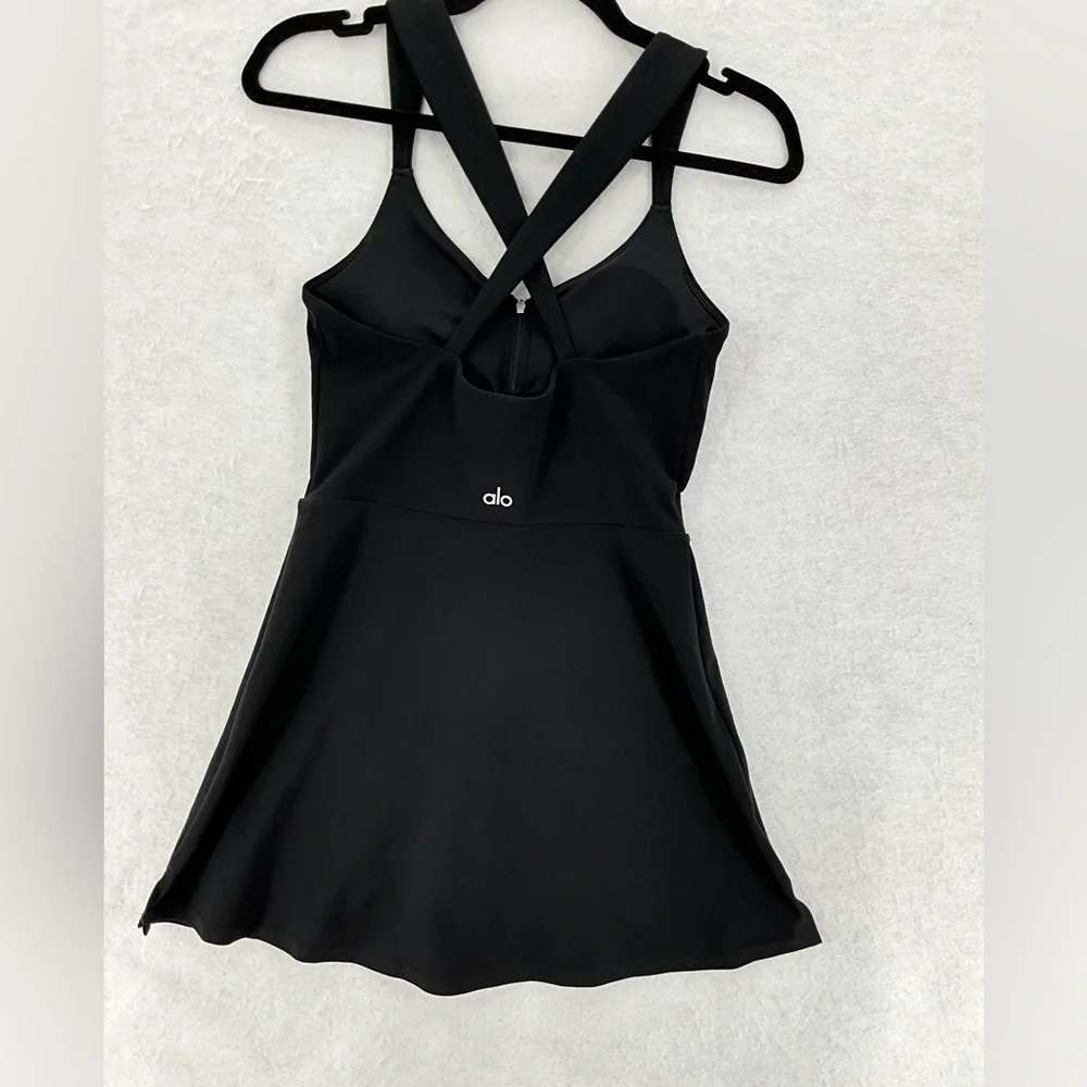Alo Yoga Women's Alosoft Showcase Stretch Jersey Dress -‎ Black Small